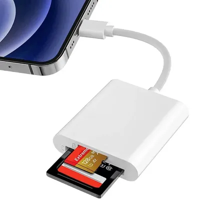 2 in 1 USB Type C & Lighting To SD TF Card Reader Adapter for IPhone 15 14 13 12 11 IPad Otg Micro