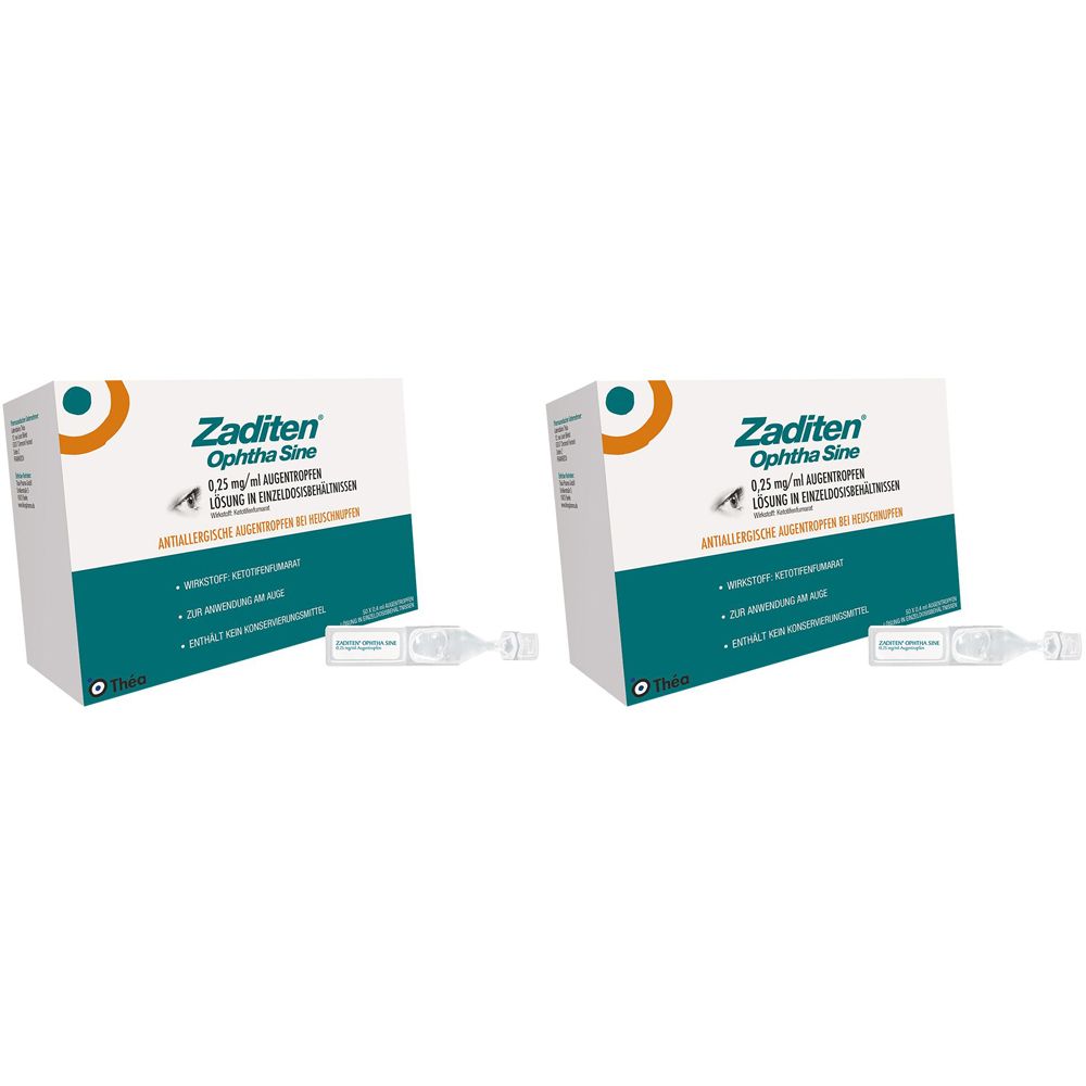 Zaditen Ophtha Sine Augent Doppelpack 2x50 St Einzeldosispipetten Image