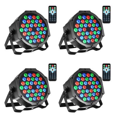 36 LED Stage Lights RGB Par Lights Party Disco DJ Lights 7 Modes (4pcs)