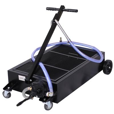 Portable Oil Drain Pan Low-Profile Oil Drain Tank with Hand Pump Large Capacity Truck Oil Change Pan