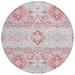 Pink 96 x 96 x 0.19 in Area Rug - Addison Rugs Machine Washable Indoor/Outdoor Chantille ACN1002 Blush Polyester | 96 H x 96 W x 0.19 D in | Wayfair