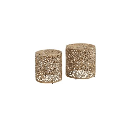 Couchtisch 2er Set FineBuy Design Wohnzimmertisch rund Metall Beistelltisch
