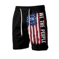 Per uomo Bandiera Lettera Bandiera Americana Costumi da bagno Pantaloncini da mare Pantaloncini da Surf Misura del girovita medio Moda Streetwear Designer Casuale Quotidiano Ferie Tasca Coulisse
