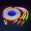 Cavo di ricarica multiplo 66W 3,9 piedi Da USB A a USB C Da USB C a USB C 2.1 A Cavo di ricarica Ricarica veloce Trasferimento dati elevato Nylon intrecciato 3 in 1 Morbido al tatto Per iPad Samsung