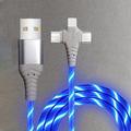 Cavo LED Flow Rapido 3a: tripla USB per sincronizzazione Lightning carica: potenza 10-20 W, compatibilità universale ABS durevole
