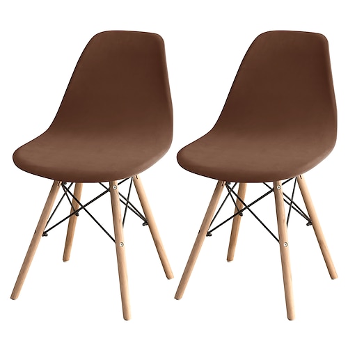 Stuhlhussen aus Samt in Burgunderrot, Stretch-Stuhlsitzbezüge für Küche, Esszimmer, Bar im Freien, Hotel, Hochzeitszeremonie, Bankett Image