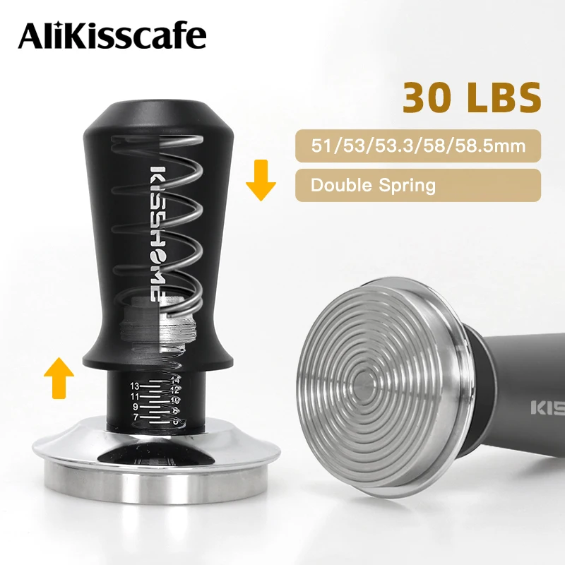 Kaffee Tamper 30lb Konstantdruck Kalibrierte Doppelfeder 51mm 53mm 58mm Breville Espressomaschine Zubehör Barista Werkzeuge