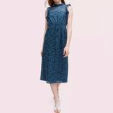 Kate Spade Dresses | Kate Spade New York Flora Lace Ruffle Midi Dress Antique Blue Size 10 | Color: Blue | Size: 10