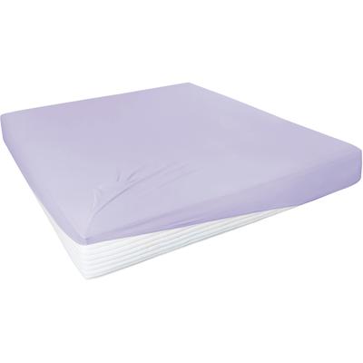 Spannbettlaken PRIMERA "Elasthan-Feinjersey", lila (lavendel), B:180-200cm L:200-220cm, Jersey-Elasthan, Obermaterial: 95% Baumwolle, 5% Elasthan, Laken, PREMIUM, aus 95% gekämmter Baumwolle und 5% Elasthan, bis 28 cm Höhe Image