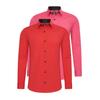 Langarmhemd RUSTY NEAL, Herren, Gr. M, EURO-Größen, rot (rot, pink), 60% Baumwolle, 37% Polyester, 3% Elasthan, unifarben, casual, Langarm, Hemden, im Slim-Fit geschnitten