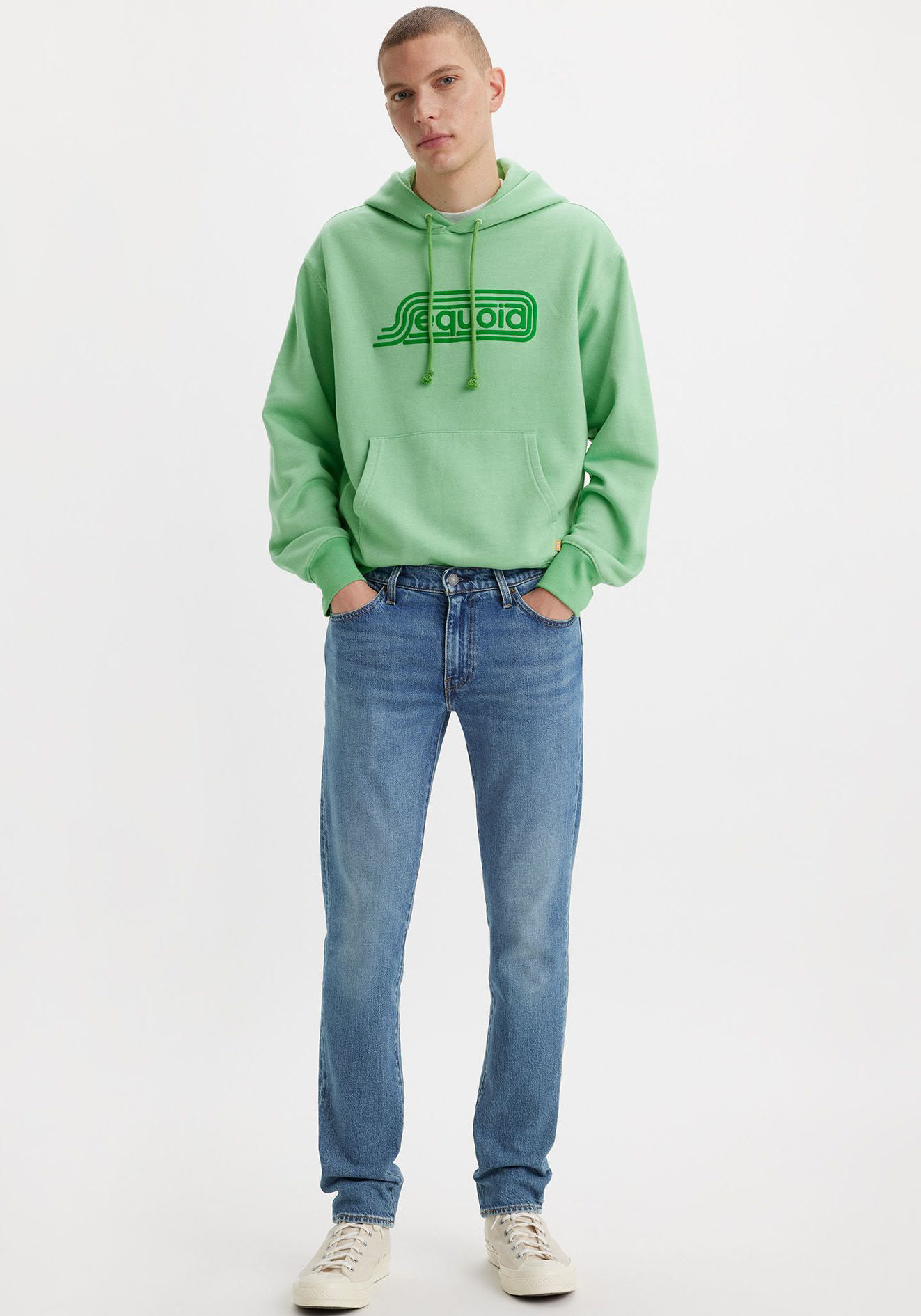 Slim-fit-Jeans LEVI'S "511 SLIM", Herren, Gr. 32, Länge 32, blau (a step ahead), Denim/Jeans, Obermaterial: 67% Baumwolle, 32% Lyocell, 1% Elasthan, skinny fit knöchellang, Jeans Slim-fit-Jeans, mit Stretch