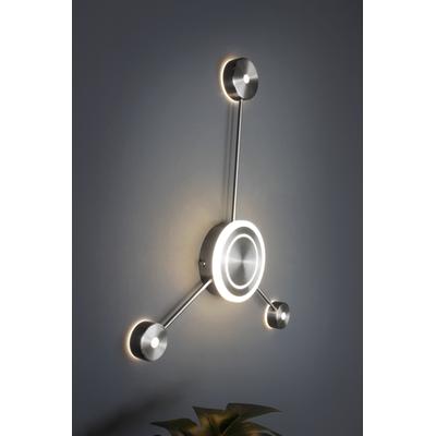ECO-LIGHT LED Wandleuchte "LED-Wandleuchte SOLAR", grau (satin nickel), B:46,00cm L:53,00cm, Lampen Image