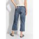Loose-fit-Jeans CECIL Gr. 36, Länge 24, blau (mid blue wash) Damen Jeans Weite High Waist