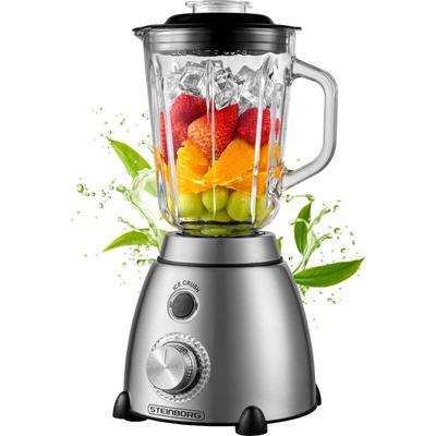 Steinborg - Edelstahl Glas Standmixer 1,5 Liter Glaskrug 2 Stufen+Pulsfunktion 600 w Blender Mixer Image