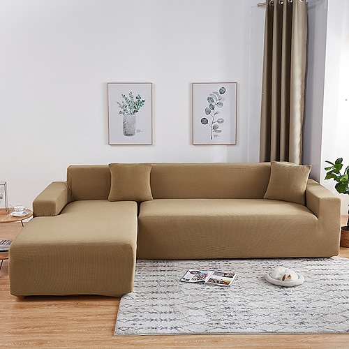wasserabweisender Sofabezug 1/2/3/4 Sitzer Sofabezug für Wohnzimmer elastischer L-förmiger Ecksofabezug Couchbezug Image
