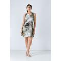 Kleid mit Tiermuster in Khaki