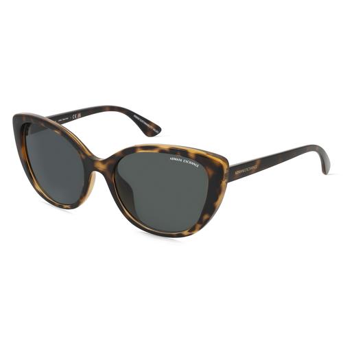 Armani Exchange 0AX4111SU Damen-Sonnenbrille Vollrand Cateye Acetat-Gestell, braun