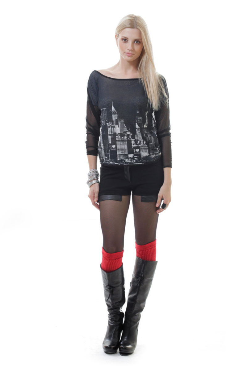 Transparentes Top mit tiefem Rückenausschnitt