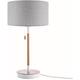 Paco Home - Lampe De Bureau Lampe De Chevet Hauteur 49 cm Design Scandinave Gris (Ø28 cm), Lampe de
