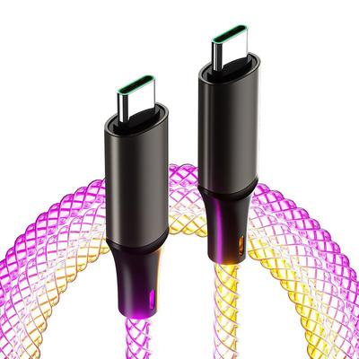 Multi Charging Cable 66W 3.9ft USB A to USB C USB C to USB C 2.1 A Charging Cable Fast Charging High Data Transfer Nylon Braided 3 in 1 Soft Touch For iPad Samsung Xiaomi Phone Accessory