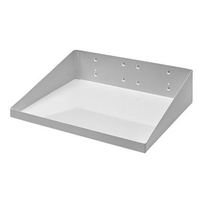 Triton Products LocHook 12" x 10" White Steel Shelf with Garment Hanger Holes