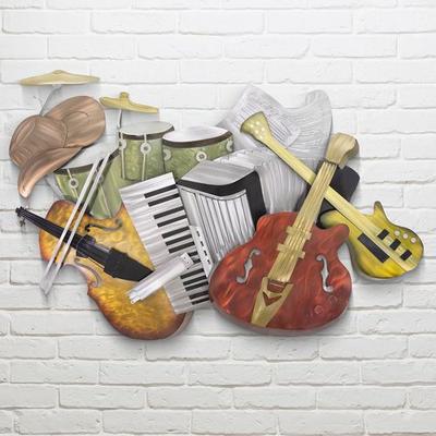 Country Road Musical Instruments Wall Art Multi Me...