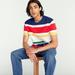 J. Crew Shirts | J.Crew Short-Sleeve Rugby Crewneck Shirt In Stripe Med Bnwt 1 Left | Color: Blue/Red | Size: M