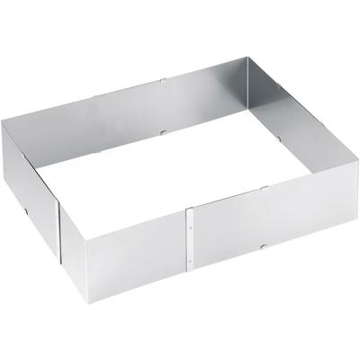 Backrahmen GEFU "UNO", silber, B:19,5cm H:8,5cm L:24cm, Edelstahl 18/10, Speiseringe, besonders hoher Backrahmen