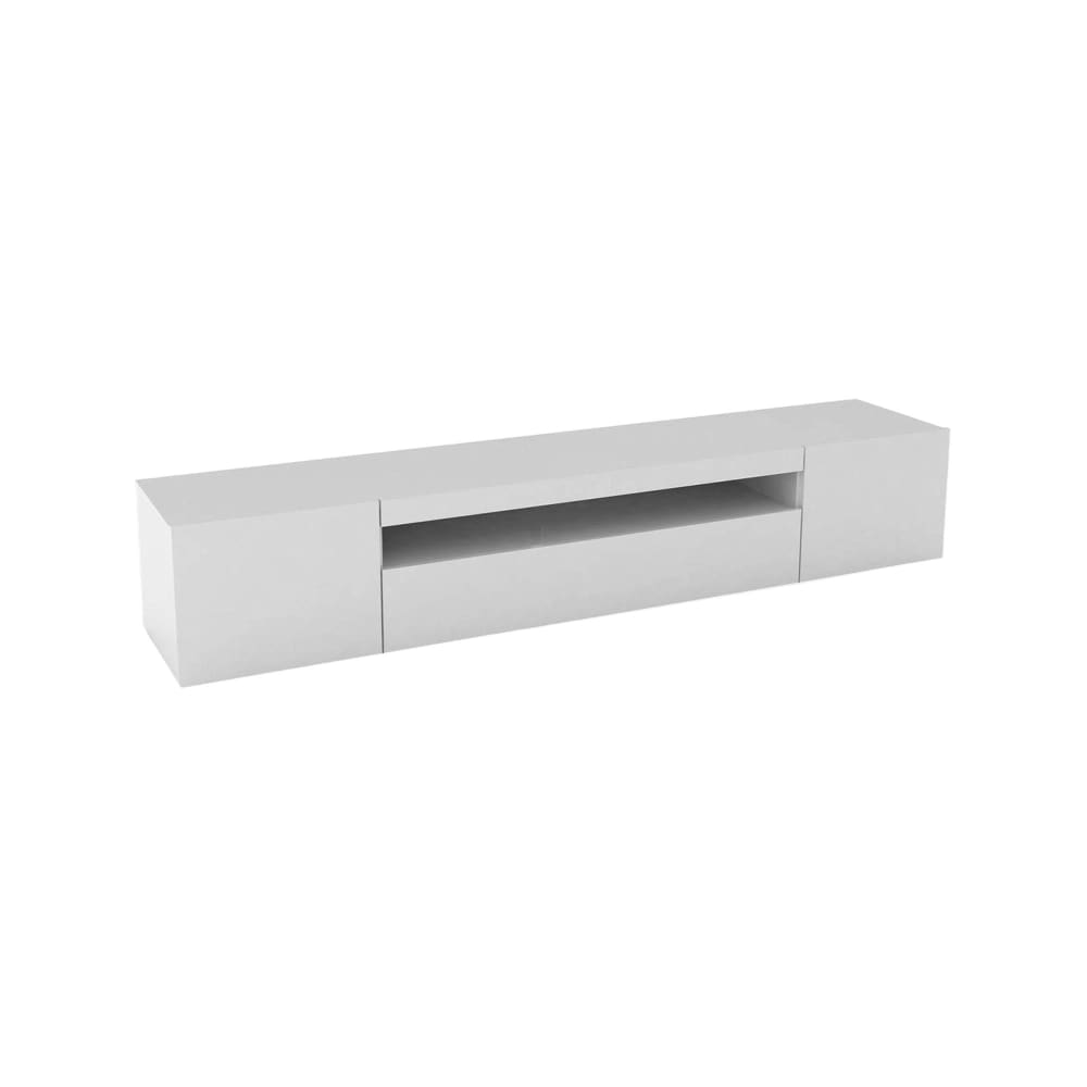 Mobile porta TV effetto legno bianco lucido 200x40h37 cm