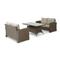 Set da giardino 4 posti con tavolo alto 140x80x68