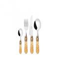 Set Posate 24pz pagliuzze oro ghiera dorata