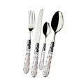 Set Posate 24pz trasparente ghiera cromo