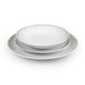 Set di stoviglie da 18 pezzi in porcellana bianco