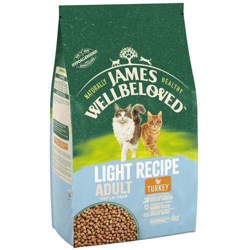 4kg James Wellbeloved Adult Cat Light Hypoallergenic Truthahn & Reis Katzenfutter trocken