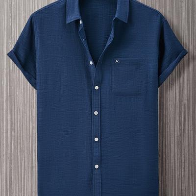 TEMU Men's Casual Short-sleeve Shirt Image
