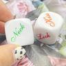 2pcs/set 25mm Extra Large English Couple Interactive Game Dices, Small Game Dices For Couples