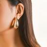 Waterdrop Shaped Dangle Earrings Silvery And Golden Color Alloy Hoop Earrings Suitable For Daily And Beach Party Wearing Earrings Jewelry