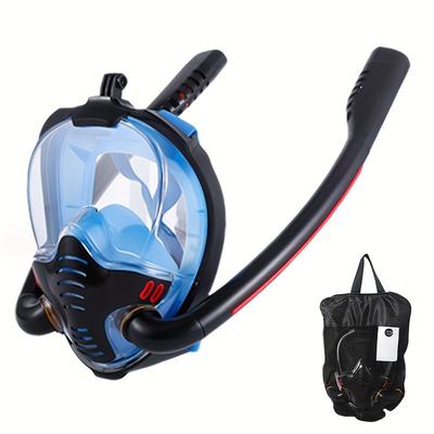 1pc Full Face Snorkel Mask With 180 Degree Panoram...