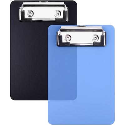 2-pack Mini Clipboard With Clip, Pocket-sized Cute Plastic Memo Clipboard For Notepad, Receipts, And - Pp Material (4 X 6 Inches)