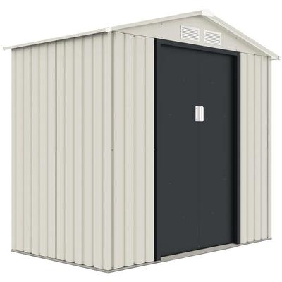 Habitat Et Jardin - Gerätehaus aus Metall 'Nebraska' - 2,71 m² - Beige/Anthrazitgrau Image