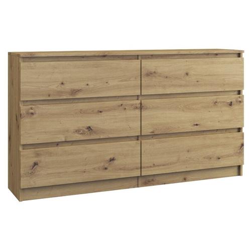 Cdf Kommode Malwa M6 140 Farbe: Eiche Artisan Schrank für Dokumente, Kleinigkeiten Ideal für