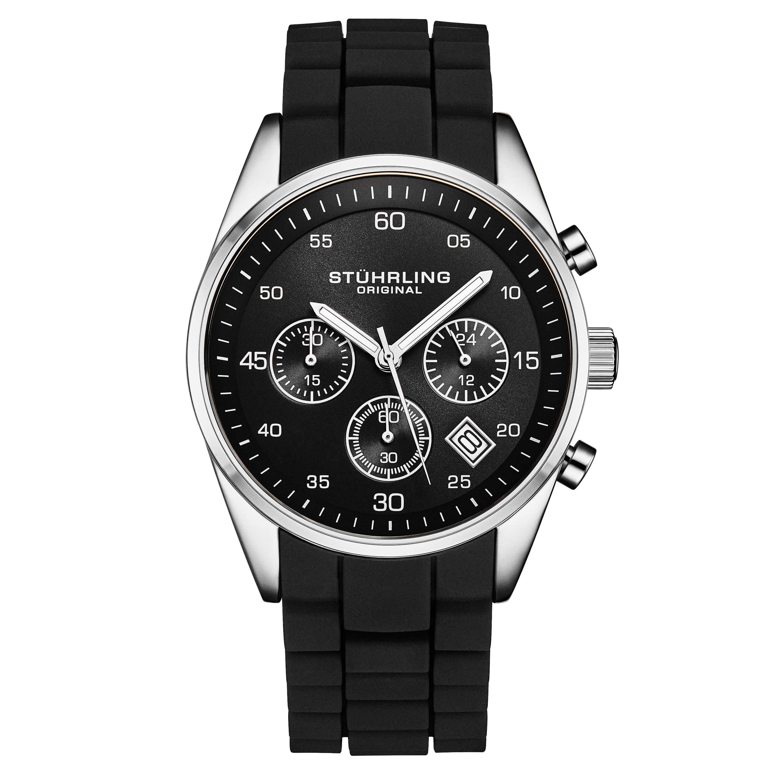 Stührling Mens Tempo Chronograph 42mm - Black - One Size | Stührling Sale | Discount Designer Brands
