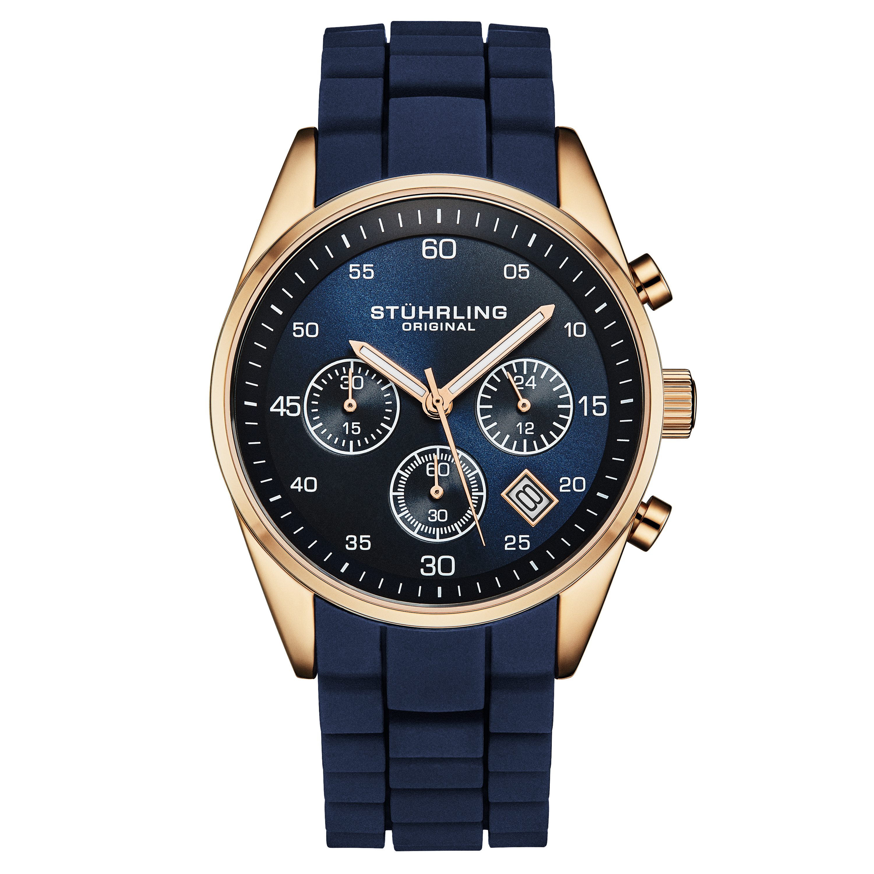 Stührling Mens Tempo Chronograph 42mm - Blue - One Size | Stührling Sale | Discount Designer Brands