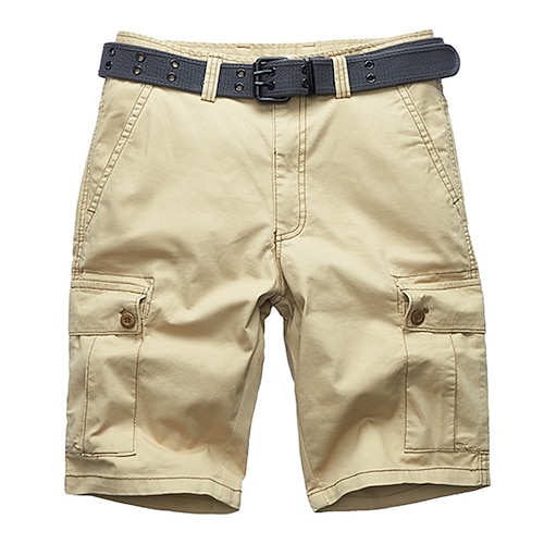 Herren Cargo-Shorts Wander-Shorts Tasche Einfach Komfort Atmungsaktiv Outdoor Täglich Ausgehen Mode Lässig Schwarz Armeegrün Image