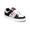 Sneaker DC SHOES "Pure", Kinder, Gr. 10,5(27,5), schwarz-weiß (weiß, schwarz, rot), Obermaterial: Leder / Futter: Textil / Außensohle: Gummi, Schuhe