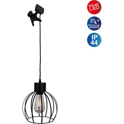 LED Solarleuchte NÄVE "Solar- / Pendelleuchte schwarz "GRID", schwarz, B:20,00cm H:130,00cm L:20,00cm, Lampen, Inkl. Dämmerungssensor Image