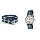 Timex Damen Quarz Uhr mit Nylon Armband T2N654 + Weekender Unisex Uhrenarmband TW7C03200
