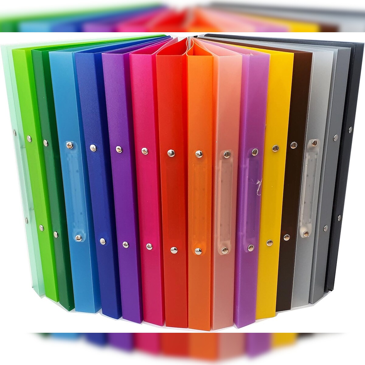 Brunnen 16 x Ringbuch Fact! A4 16mm 2 Ringe 1065516 farbig sortiert Image