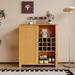 Storage Cabinet, Rattan Cabinet with 2 Adjustable Shelves, Sideboard Buffet Cabinet, wine cabinet, Coffee Bar Cabinet for Room
