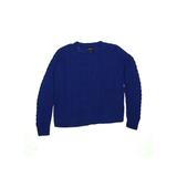 Polo by Ralph Lauren Pullover Sweater: Blue Solid Tops - Kids Girl's Size 12